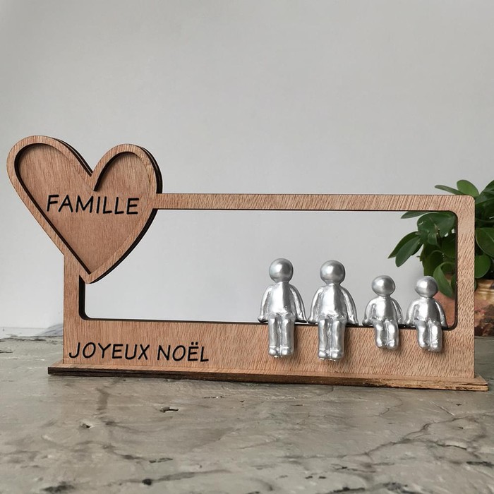 10 ans notre famille grandissante figurines sculpture personnalisées cadeau 10e anniversaire