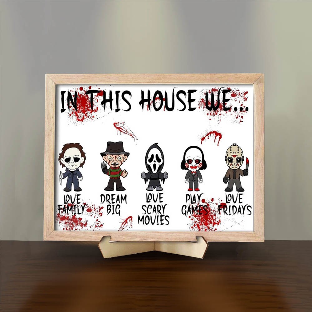 Panneau de film d'horreur Joyeux Halloween Décoration d'intérieur