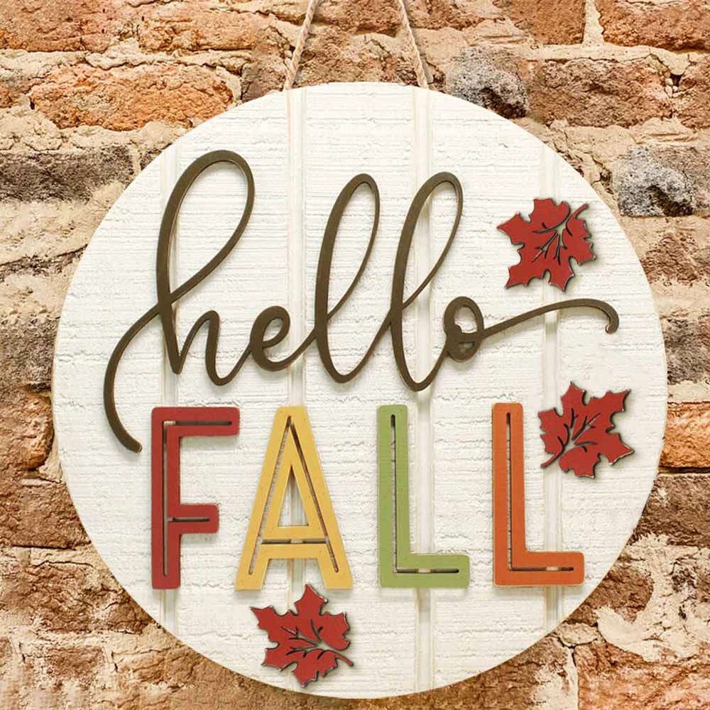 Rosefeels Hello Fall accroche-porte ferme entrée murale décor à la maison panneau de bienvenue