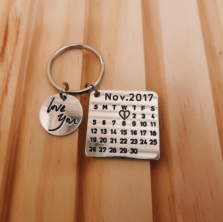 Porte-clés calendrier personnalisé
