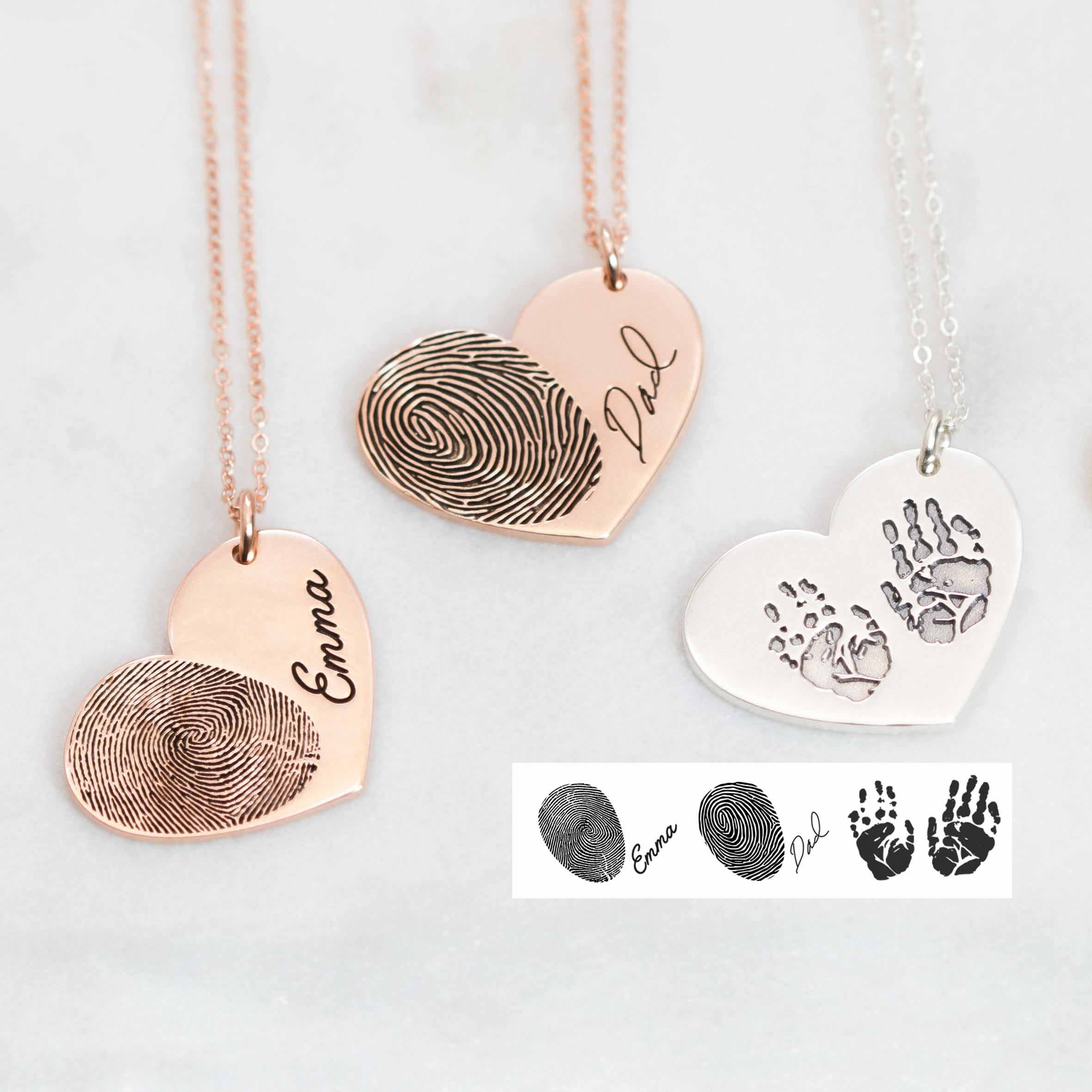 Bijoux d'écriture manuscrite gravée
