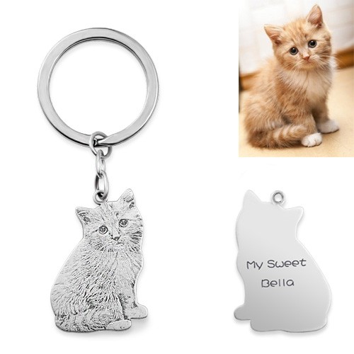 Pet Silhouette pendentif personnalisé gravé bijoux bricolage chien pédant