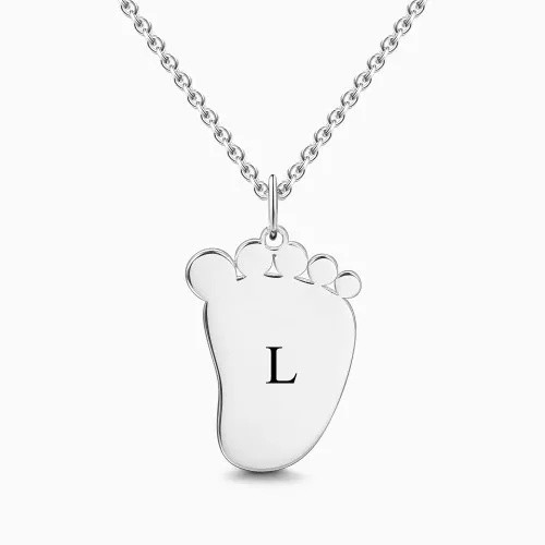 Collier à barre gravée initiale