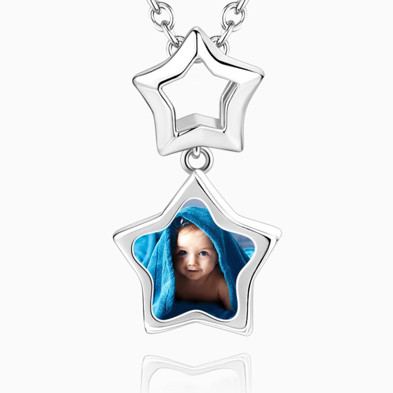 Collier Photo Etoiles Argent