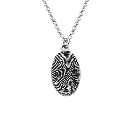 Collier ovale d'empreintes digitales