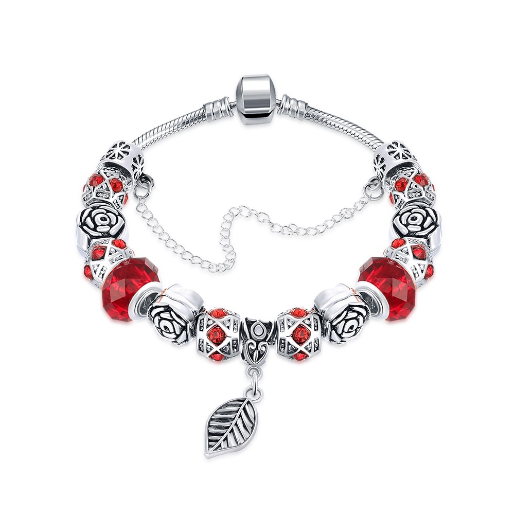 Bracelet Feuille Rouge