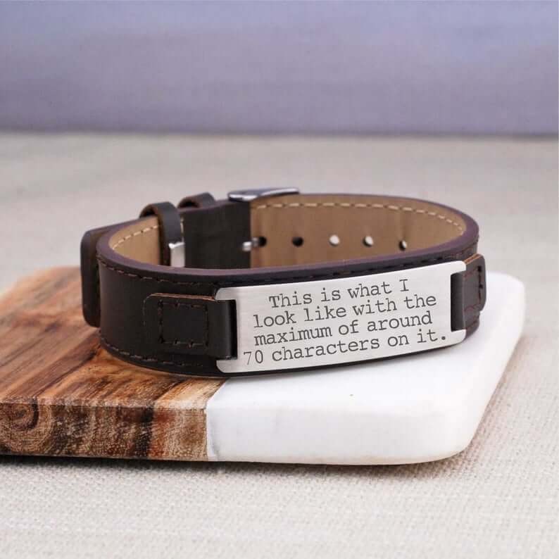 Bracelet en cuir pour homme Personnalisez la conception de votre propre bracelet pour homme personnalis