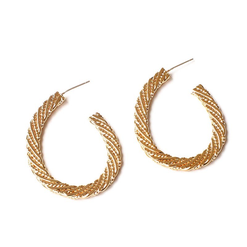 Boucles d'oreilles filetées plates