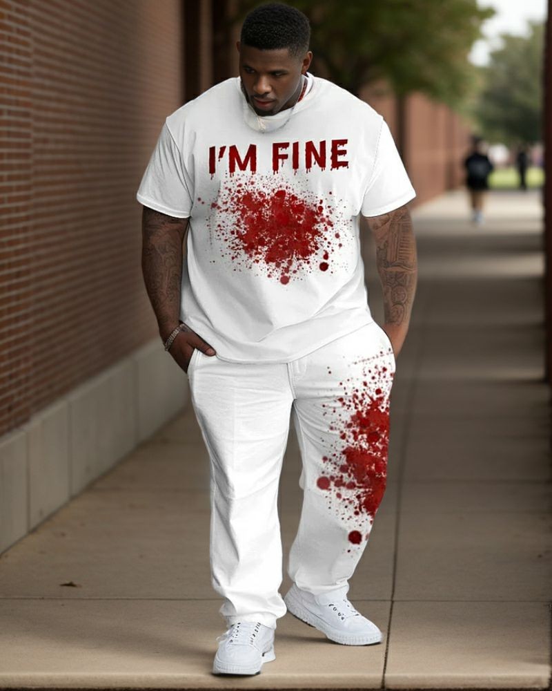 T-shirt à manches courtes I Am Fine grande taille pour hommes