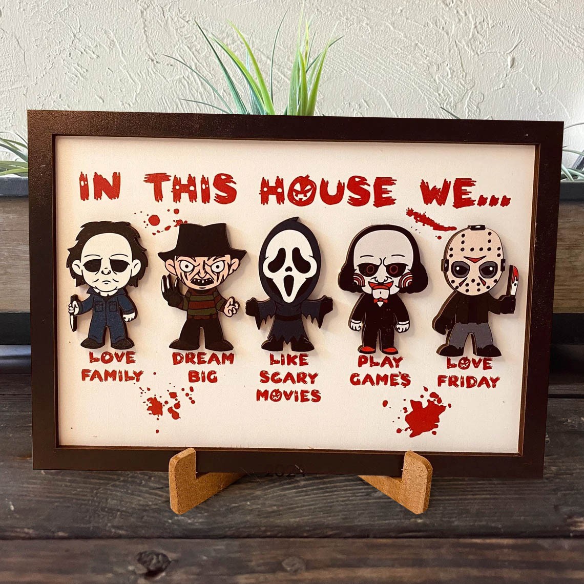 Panneau de film d'horreur Joyeux Halloween Décoration d'intérieur