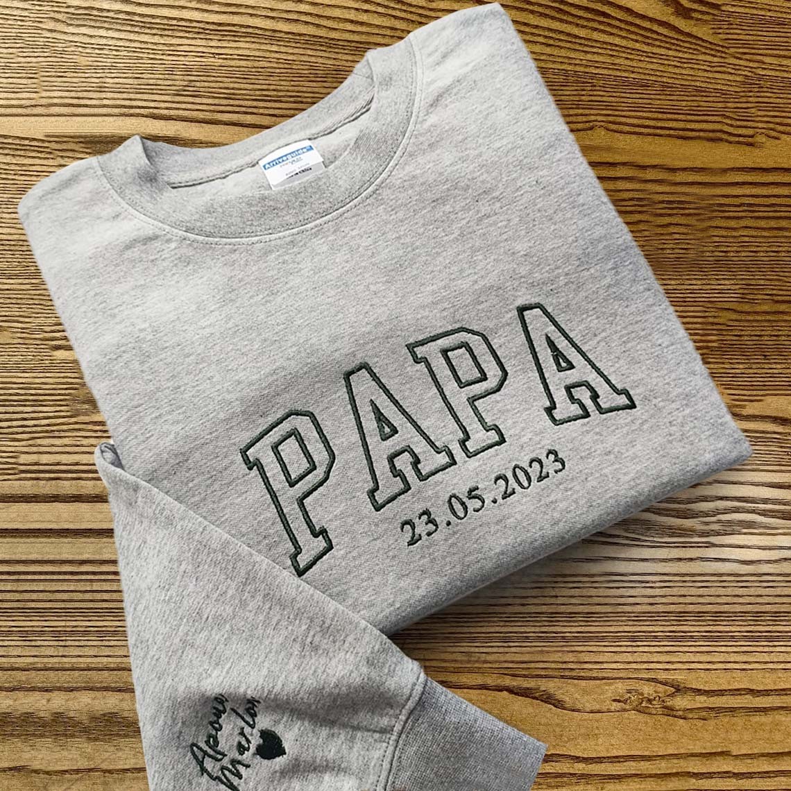 Sweat à capuche personnalisé brodé Papa avec les noms des enfants pour cadeau de fête des pères