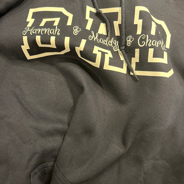 Sweat à capuche papa personnalisé avec noms d'enfants pour cadeau de fête des pères
