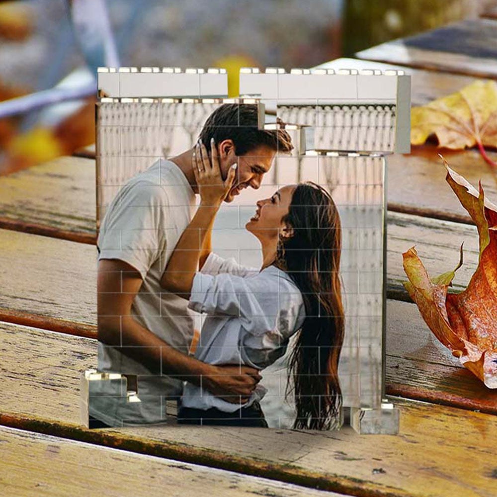 Rosefeels Bloc photo personnalisé Puzzle brique de construction Anniversaire Idées de cadeau pour la Saint-Valentin