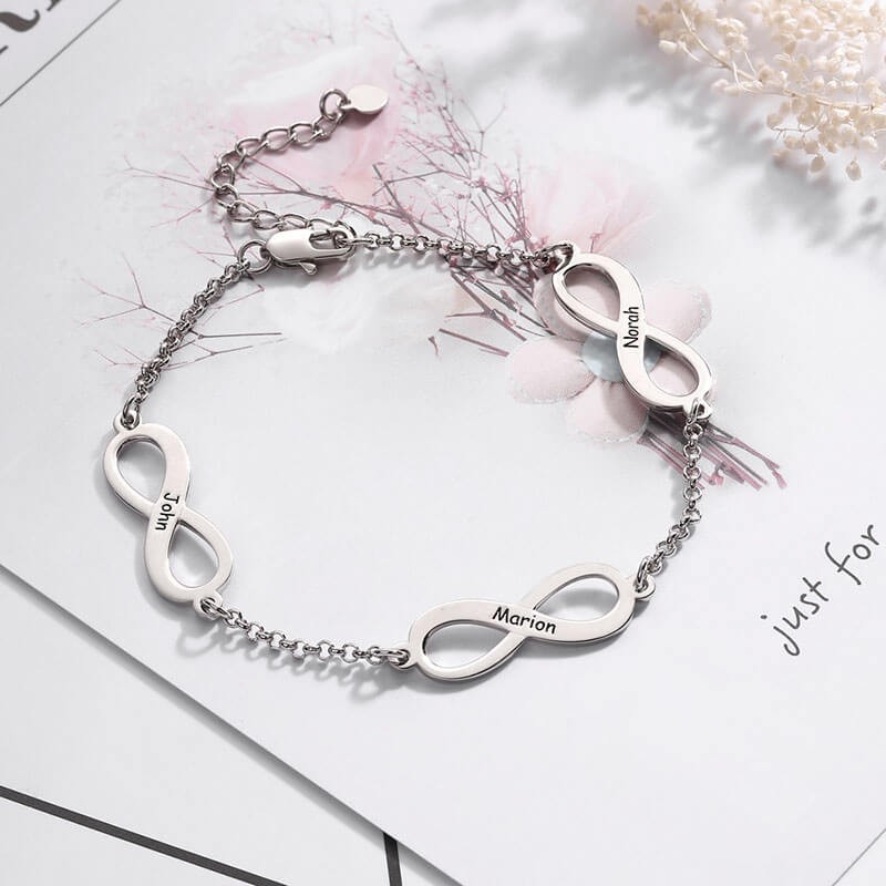 Personalized Infinity Charm Bracelet