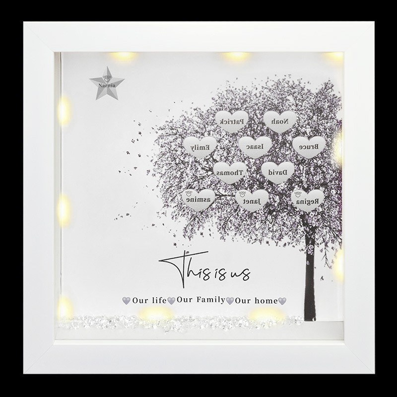 Personalized Family Tree Frame Home Decor Christmas Gift For Mom Grandma