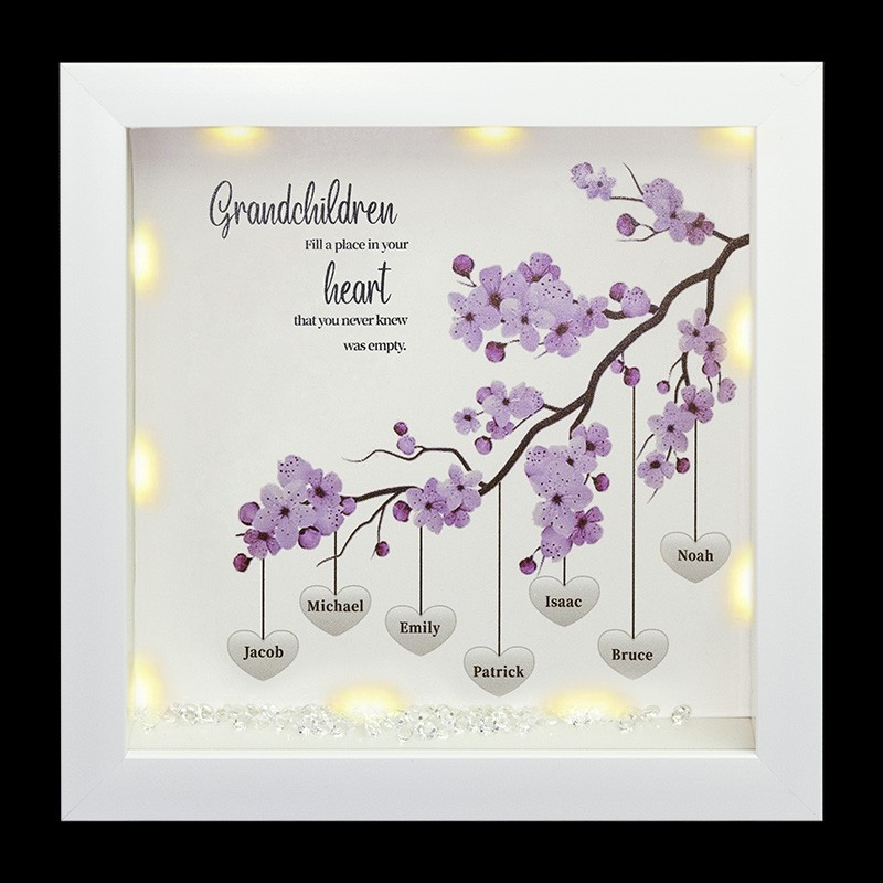 Personalized Family Tree Frame Home Decor Christmas Gift For Mom Grandma