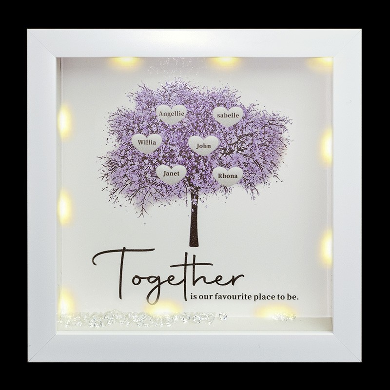 Personalized Family Tree Frame Home Decor Christmas Gift For Mom Grandma