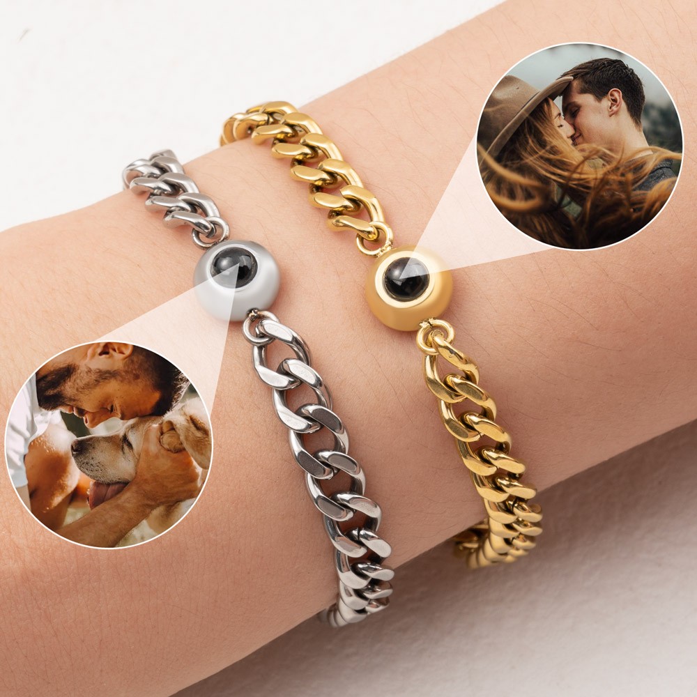 Bracelet de projection de photos personnalisé pour femme, âme sœur, idées cadeaux pour la Saint-Valentin