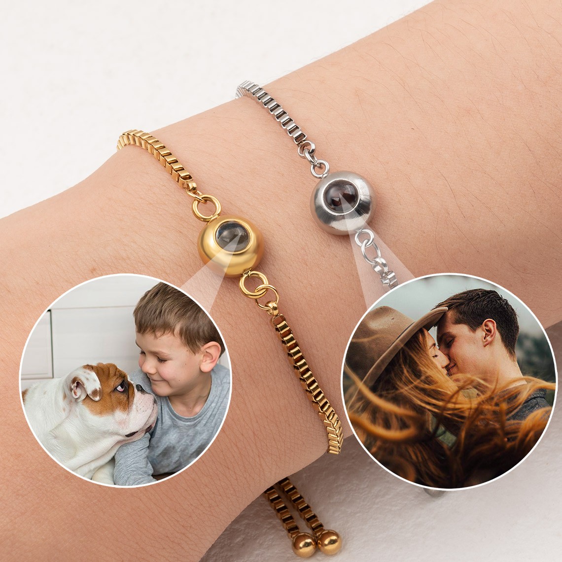 Bracelet de projection de photos personnalisé pour femme, âme sœur, idées cadeaux pour la Saint-Valentin