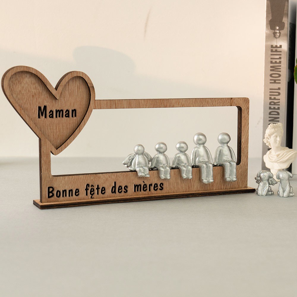 Figurines de sculpture personnalisées Idées cadeaux pour la fête des mères pour maman grand-mère