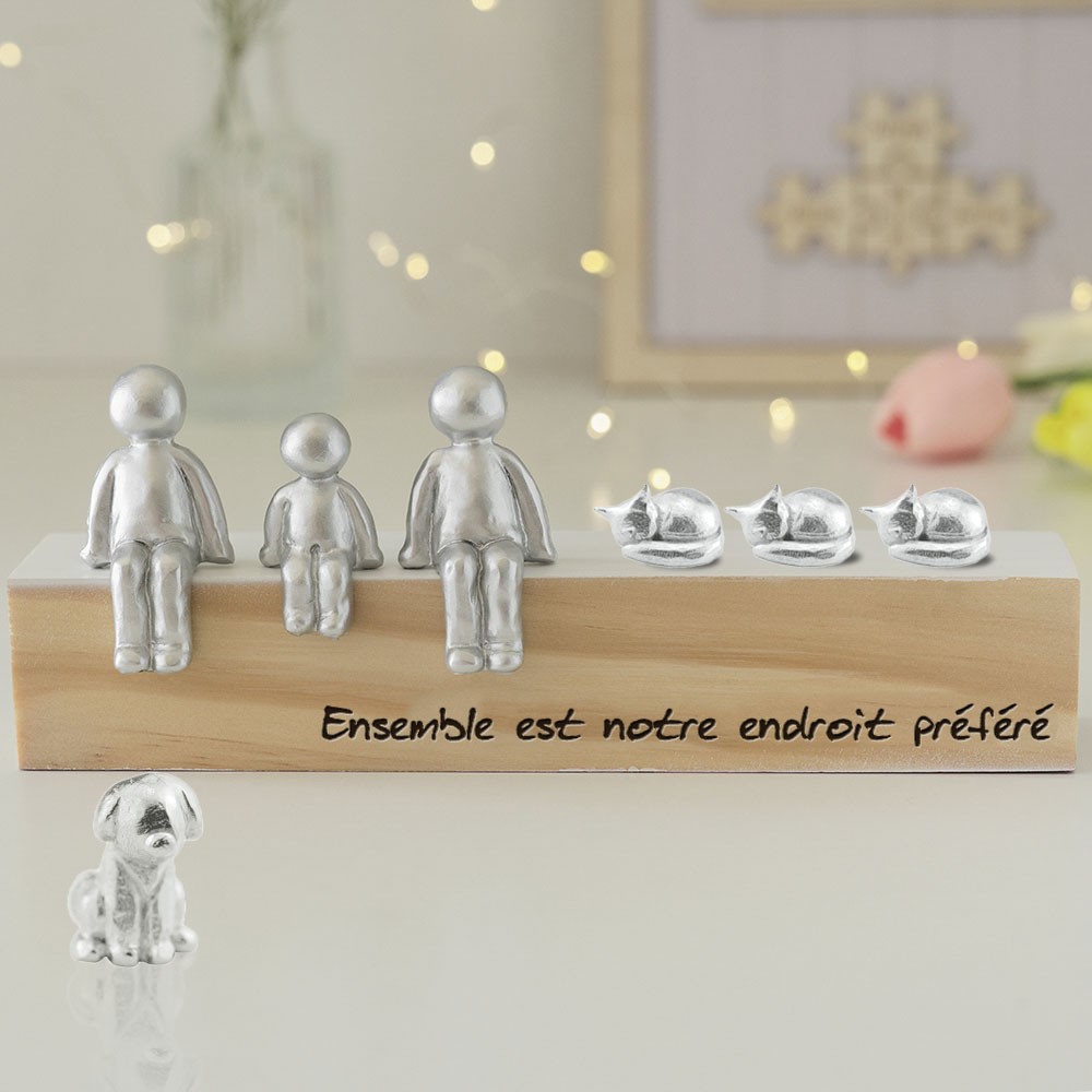 Figurines sculptées personnalisées, cadeau d'anniversaire, ensemble, c'est notre endroit préféré