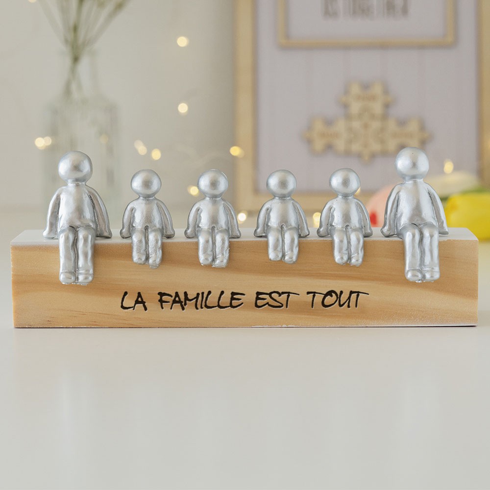 Figurines personnalisées en étain, cadeau d'anniversaire, la famille est tout