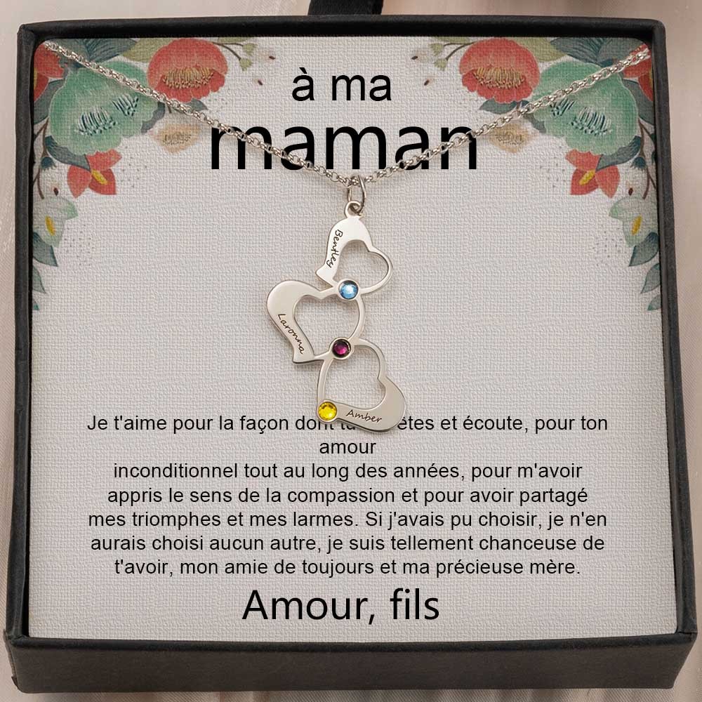 Collier cœur à ma mère de la part de sa fille Idées cadeaux pour la fête des mères