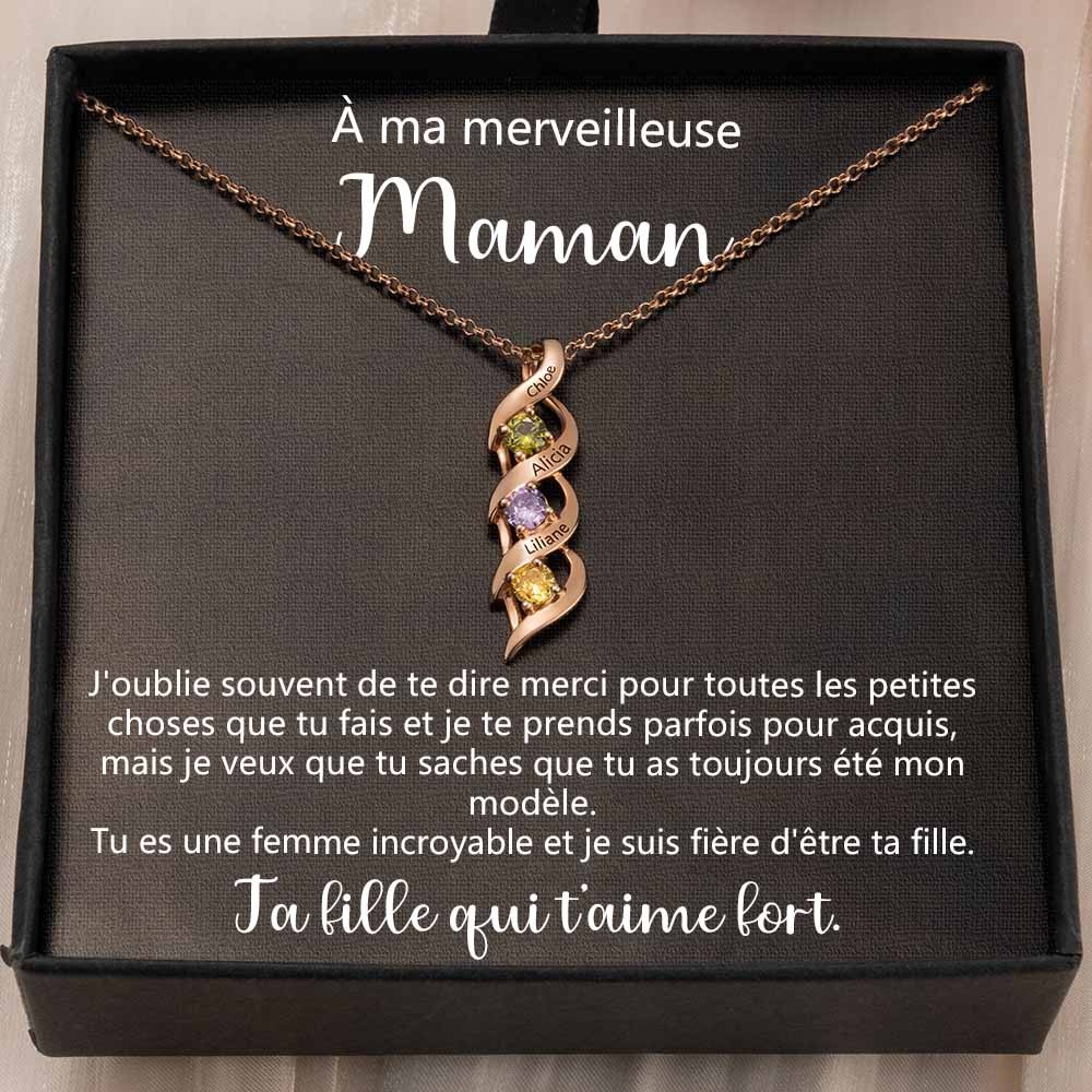 À ma merveilleuse maman collier de fille fils idées cadeaux pour la fête des mères