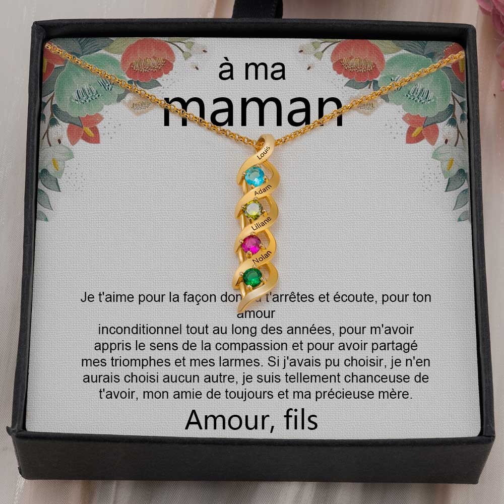 À ma mère collier cadeau de fille fils idées cadeaux pour la fête des mères