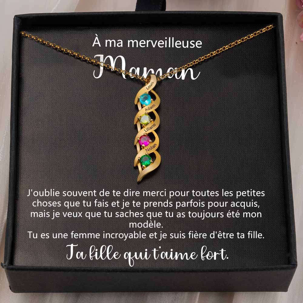 À ma merveilleuse maman collier cadeau de fille fils idées cadeaux pour la fête des mères