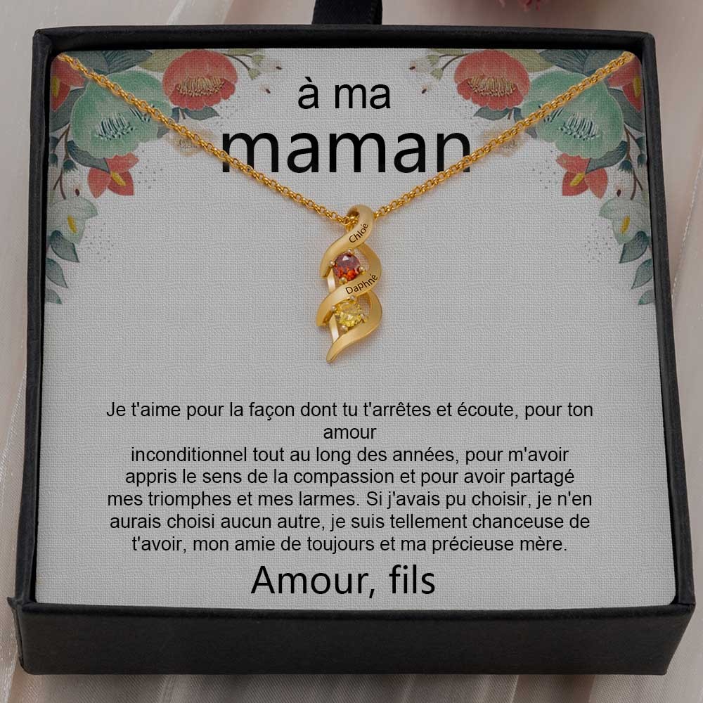 À ma mère collier cadeau de fille fils idées cadeaux pour la fête des mères