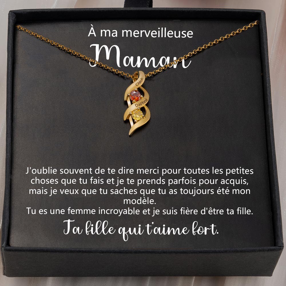 À ma merveilleuse maman collier cadeau de fille fils idées cadeaux pour la fête des mères