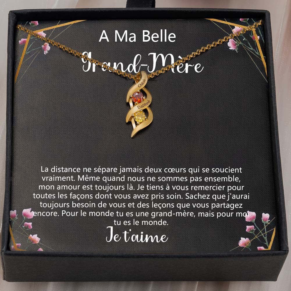 À ma belle grand-mère collier cadeau de petits-enfants idées cadeaux pour la fête des mères de grand-mère