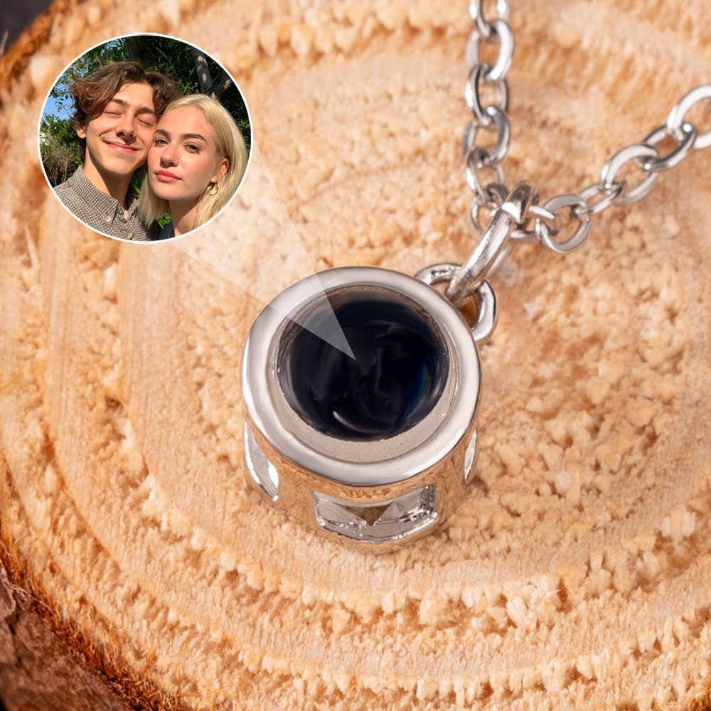 Collier à breloques personnalisé avec projection de photos, cadeau de saint-valentin pour Couple