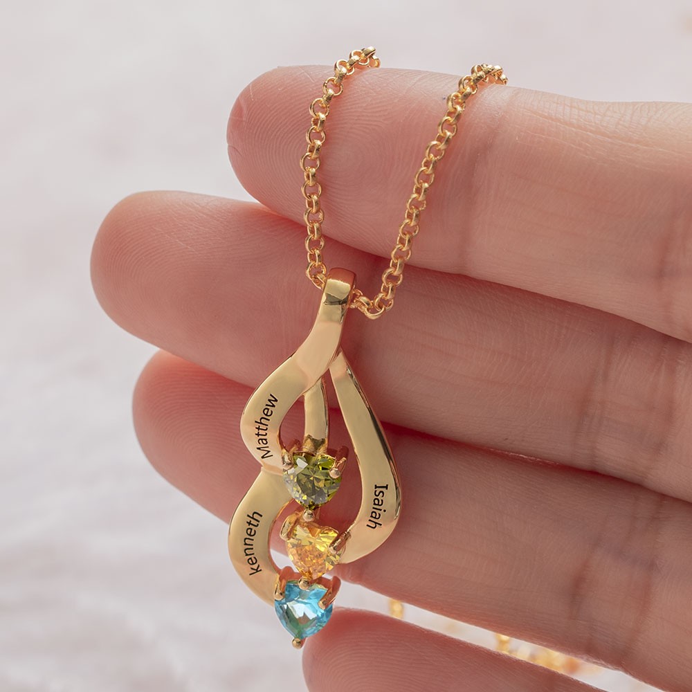 Cadeau de Noël Collier Coeur Nom de Famille Personnalisé