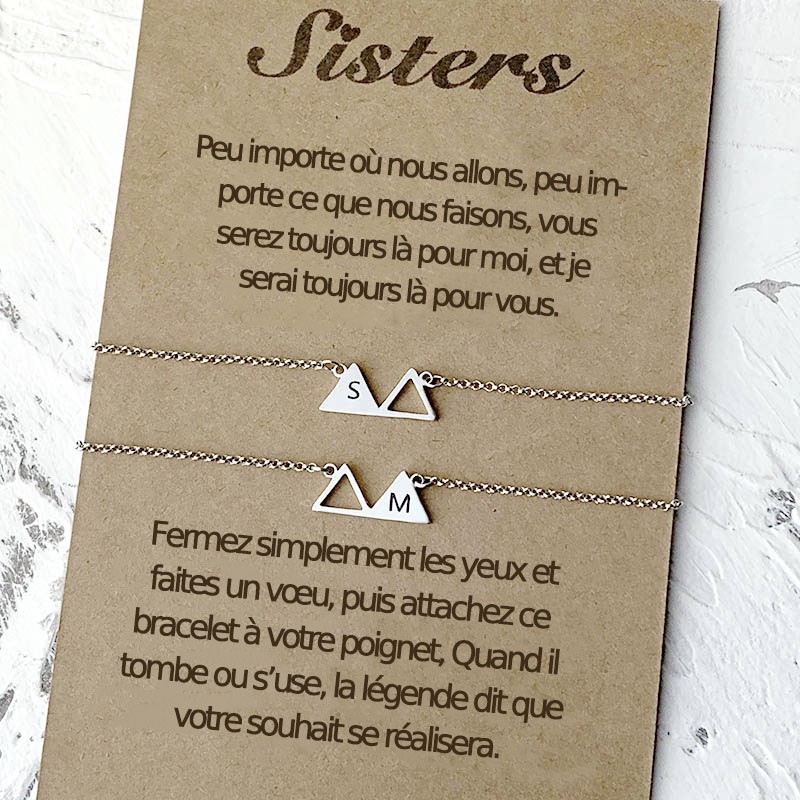 Bracelets d'amitié personnalisés Best Friend Sister pour 2