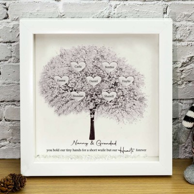 Personalized Family Tree Frame Home Decor Christmas Gift For Mom Grandma