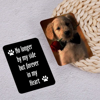 Rosefeels portefeuille en métal personnalisé carte photo note d'amour cadeau commémoratif pour animal de compagnie