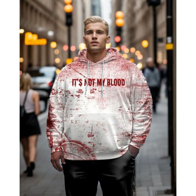 Sweat à capuche grande taille pour homme It's Not My Blood
