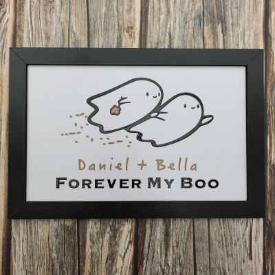 Forever My Boo Couples Halloween Signe Décoration Intérieure