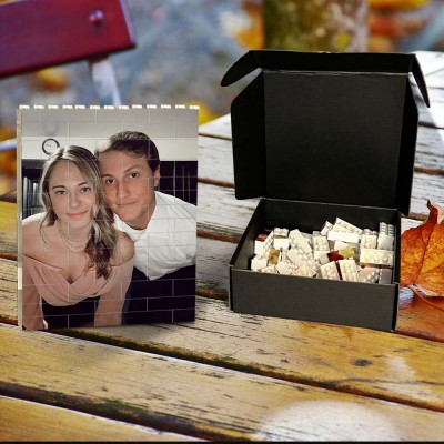 Rosefeels Bloc photo personnalisé Puzzle brique de construction Anniversaire Idées de cadeau pour la Saint-Valentin