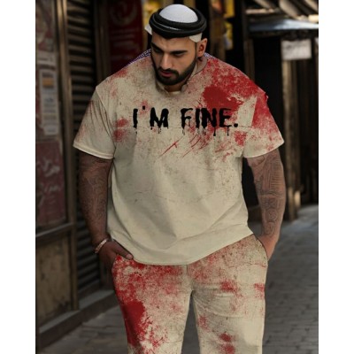 T-shirt à manches courtes I Am Fine grande taille pour hommes