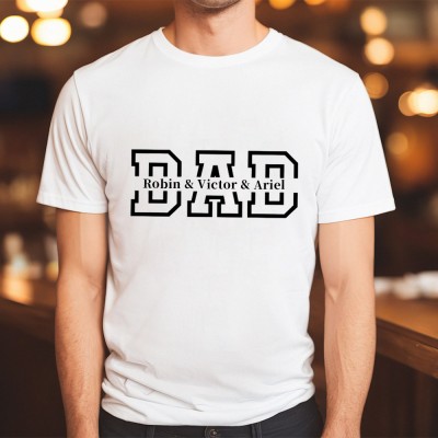 Sweat à capuche papa personnalisé avec noms d'enfants pour cadeau de fête des pères