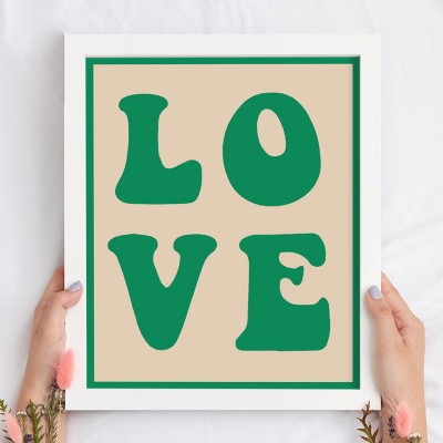 Love Wall Print Wooden Sign Frame Wall Art Home Decor