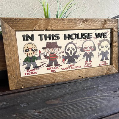 Panneau de film d'horreur Joyeux Halloween Décoration d'intérieur