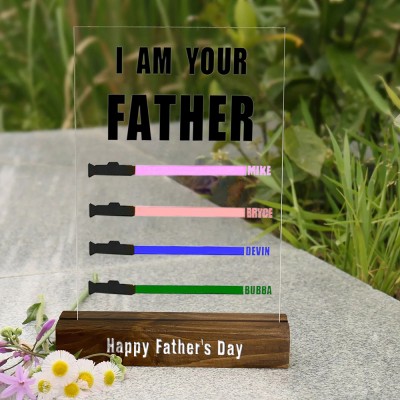 I Am Their Father Sign Personalized Kids Name Frame For Dad Father's Day