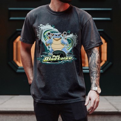 T-shirt personnalisé à col rond avec motif de dessin animé, le meilleur cadeau pour la fête des pères