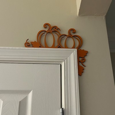 Panneau de coin de porte citrouille d'Halloween