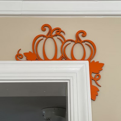 Panneau de coin de porte citrouille d'Halloween
