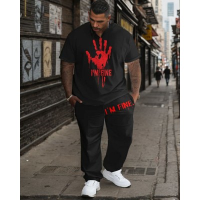 T-shirt à manches courtes I Am Fine grande taille pour hommes